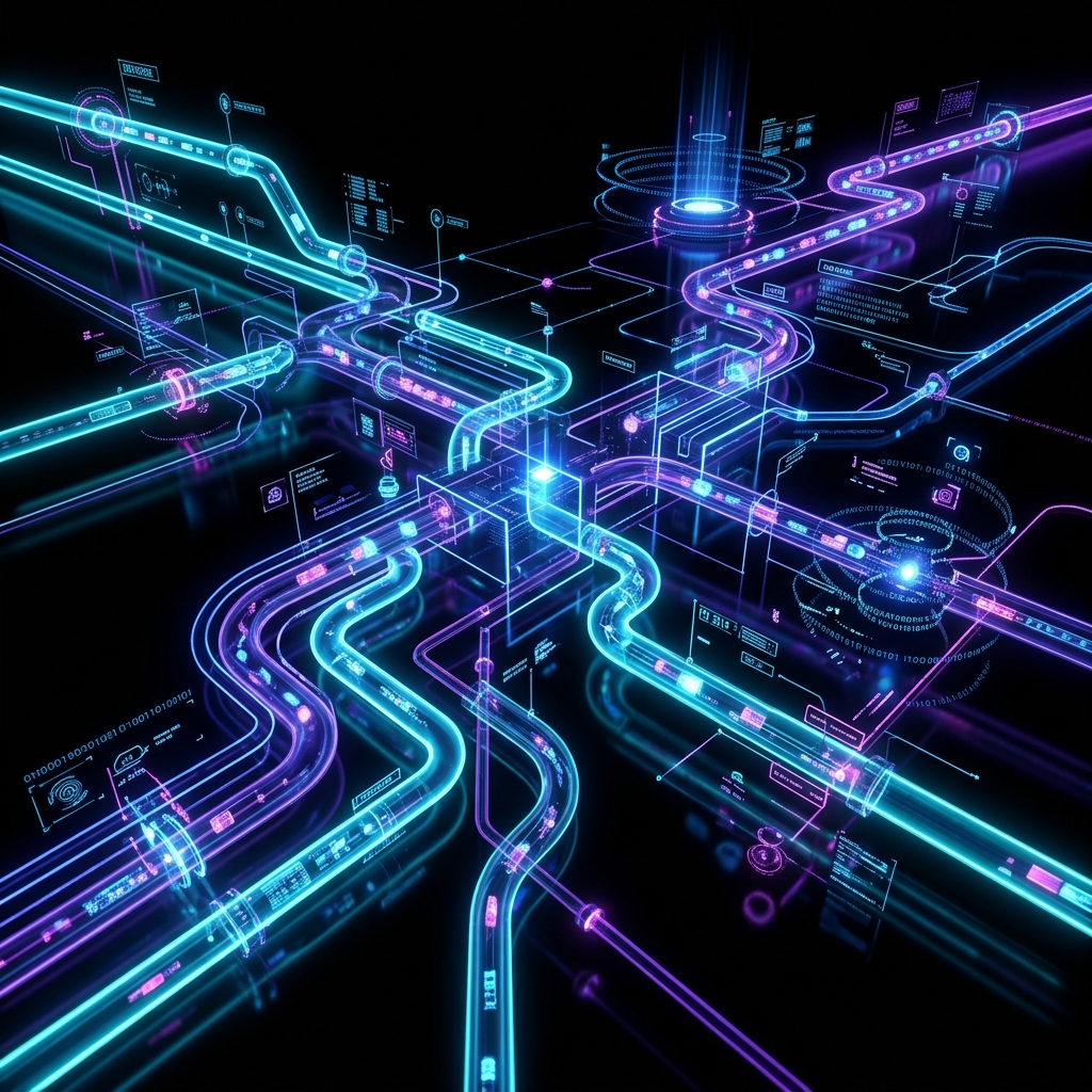 Futuristic Tech Network Illustration